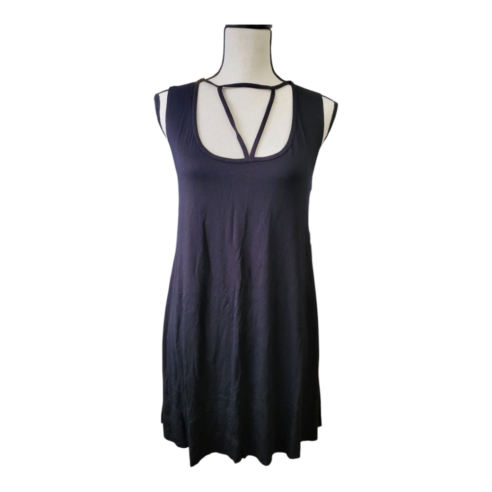 💕Michael Lauren Mackay Cut Out Dress in Black‎ Size S New